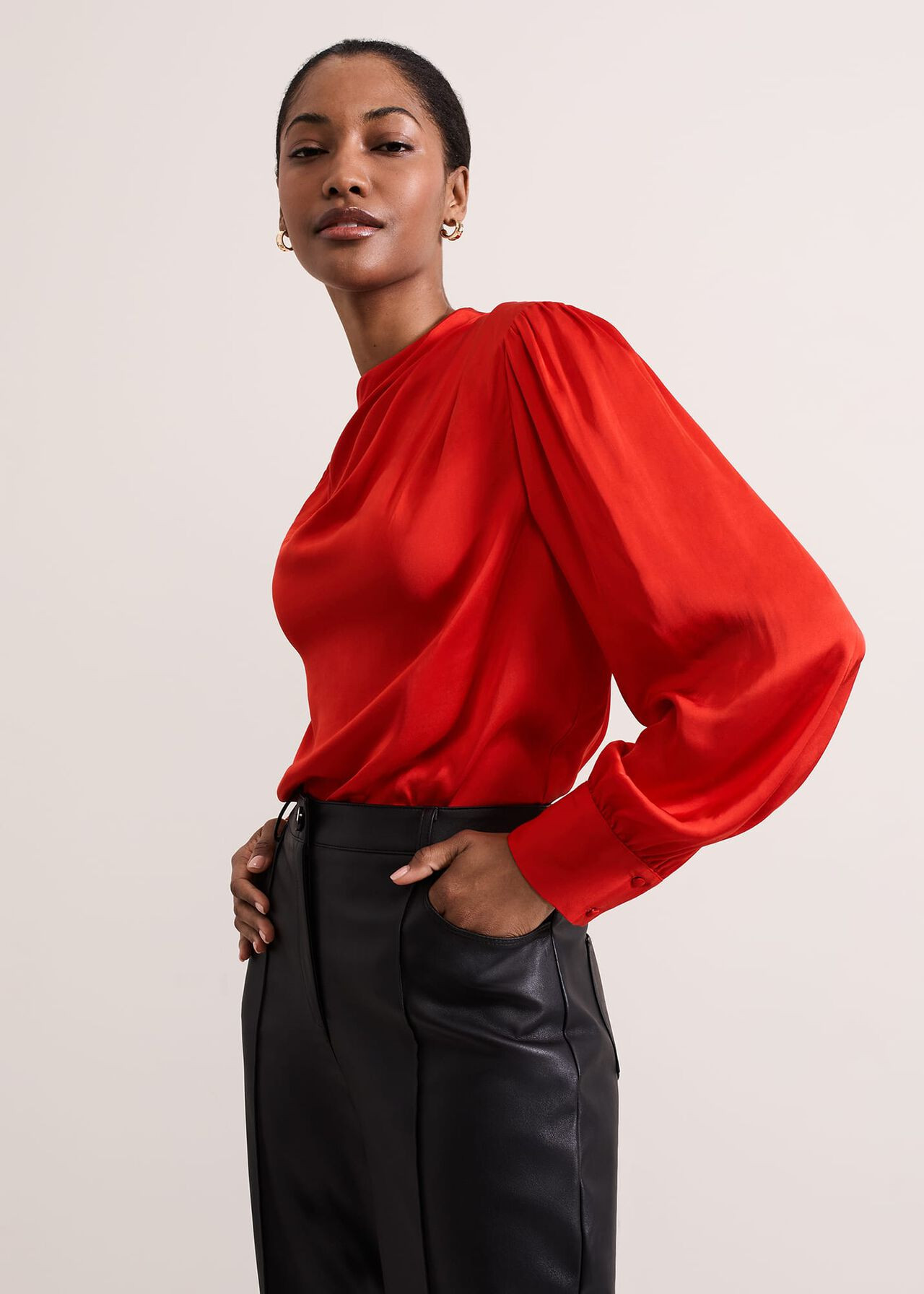 Danica Satin Drape Top | Phase Eight UK | | Phase Eight (UK)
