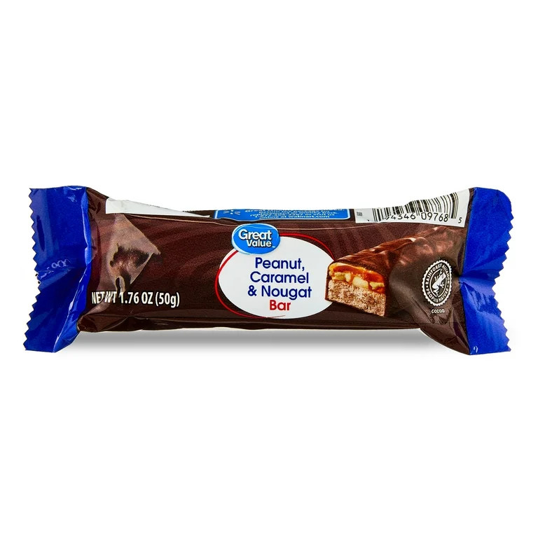 Great Value Peanut, Caramel, and Nougat Bar, 1.76 oz | Walmart (US)