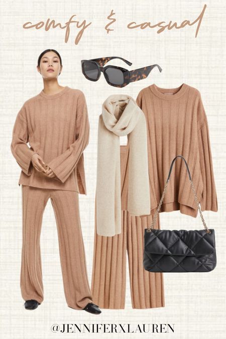 New arrivals from h&m. Lounge set. Loungewear. Ribbed loungewear. Travel outfit. Airport outfit  

#LTKunder50 #LTKstyletip #LTKtravel