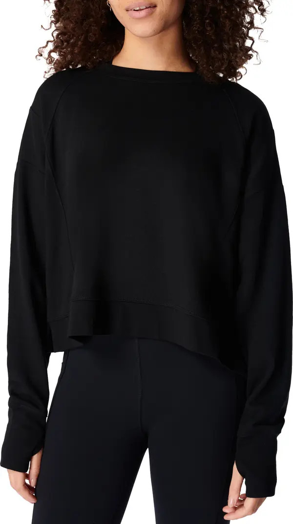 Sweaty Betty After Class Cotton Blend Crop Sweatshirt | Nordstrom | Nordstrom