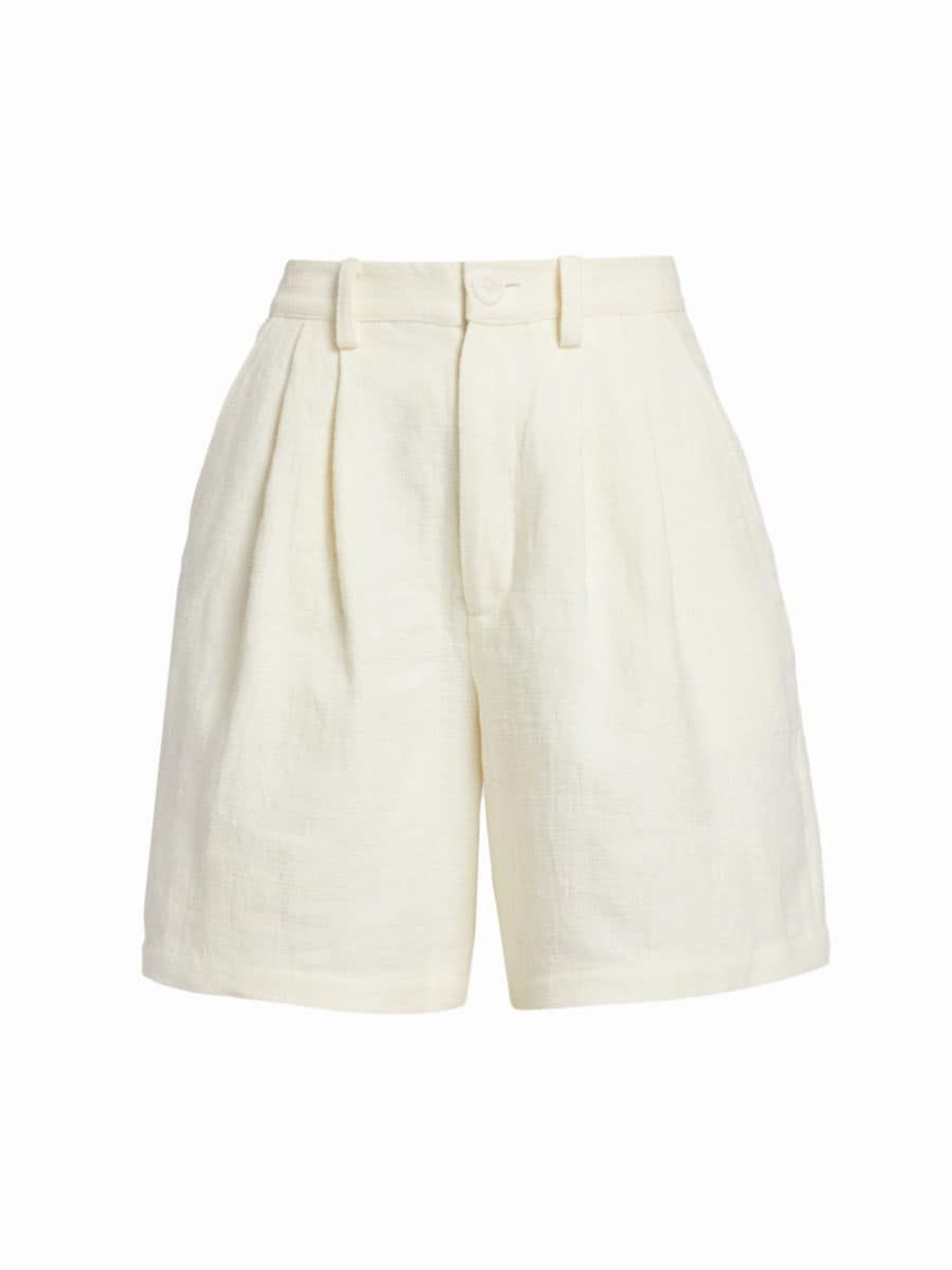 ANINE BING Carrie Linen Shorts | Saks Fifth Avenue