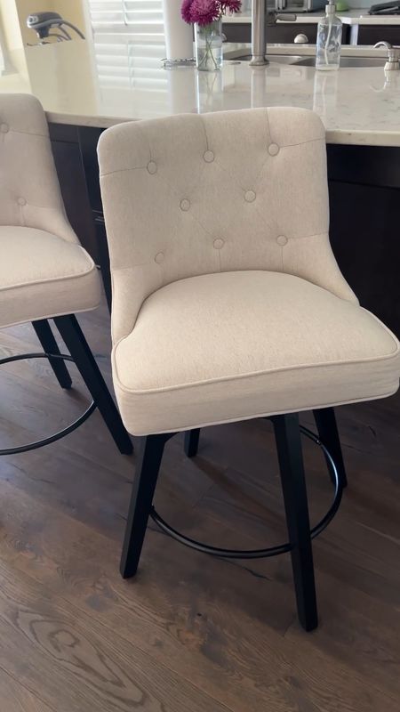 Hello new bar stools! 😍 We loved these ones because you could easily choose the quality of chairs you wanted (1, 2, 3, or 4) and they came in a few colors (cream, navy, grey, or brown). They also have 360 swivel, solid wood base, and metal footrest (I think I’m gonna paint this part gold!)

#homeinspo #homedesign #homedecor #kitchenisland #kitchenstyle #kitchengadgets #kitchendesign #barstools #ltkhome #grandmillennialdecor #coastaldecorating #classicfurniture #homedepot

#LTKhome #LTKVideo #LTKSeasonal