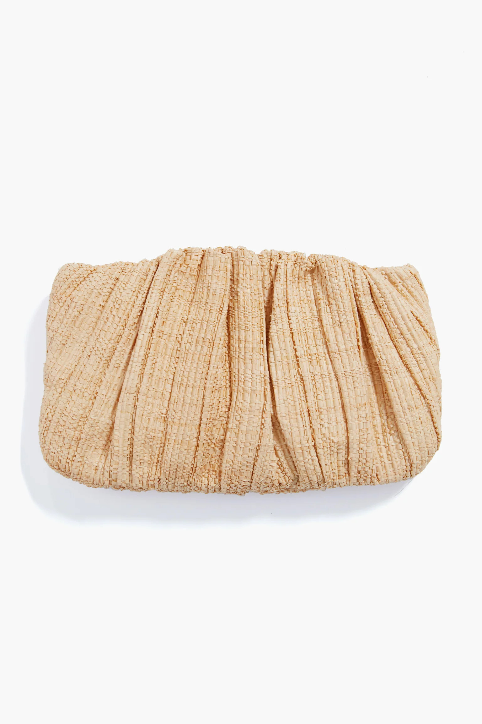 Natural Straw Brit Pleated Clutch | Tuckernuck (US)
