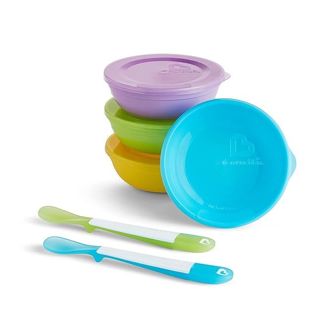 Munchkin® Love-a-Bowls™ 10 Piece Baby Feeding Set, Includes Bowls with Lids and Spoons, Multic... | Amazon (US)