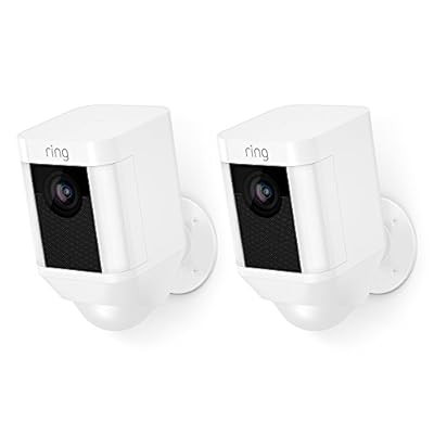 Ring Spotlight Cam Battery HD Security Camera with Built Two-Way Talk and a Siren Alarm, White, W... | Amazon (US)