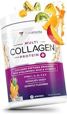 Amazon.com: Multi Collagen Peptides Plus Hyaluronic Acid and Vitamin C, Hydrolyzed Collagen Prote... | Amazon (US)