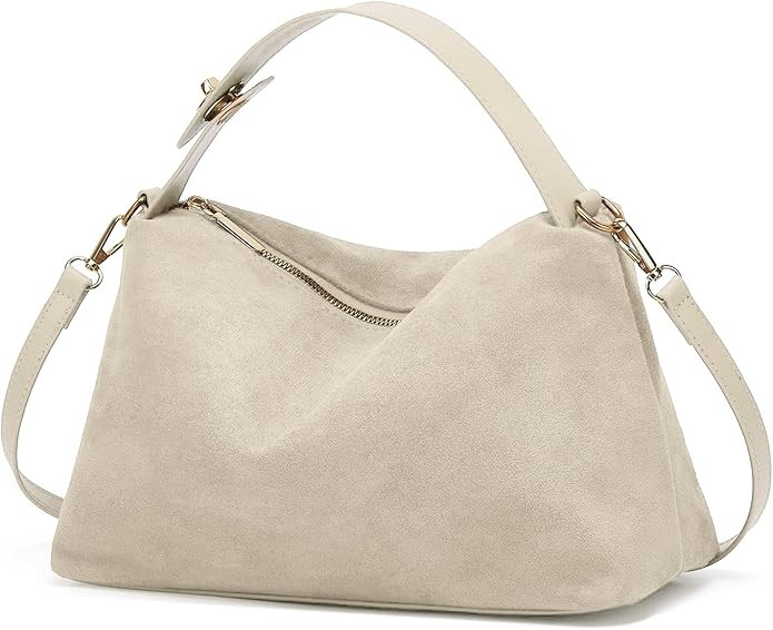 Slouchy Suede Cloud Hobo Bags Women Crescent Satchels Shoulder Bag Crossbody Phone Purse Trendy T... | Amazon (US)