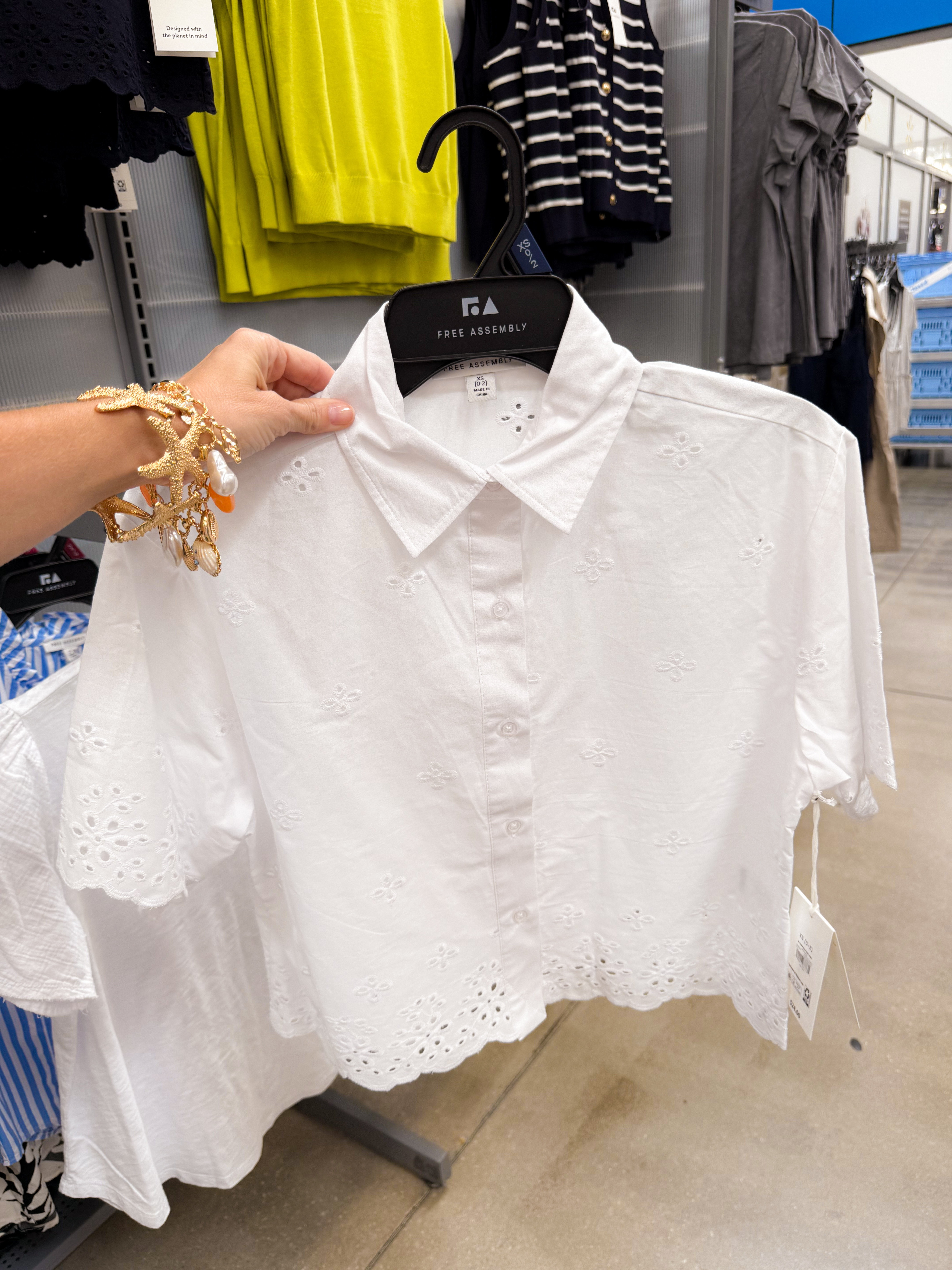 Cropped cotton eyelet top at Walmart 

#LTKStyleTip