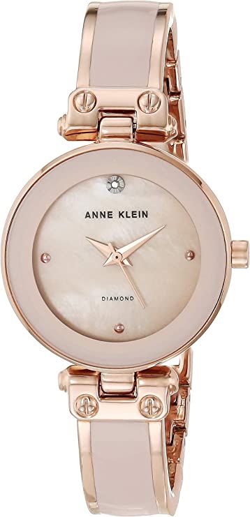 Anne Klein Women's Genuine Diamond Dial Bangle Watch | Amazon (US)