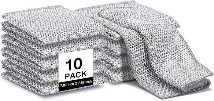 Inkhut Non Scratch Wire Dishcloth, Multipurpose Wire Dishwashing Rag for Wet and Dry, Multifuncti... | Amazon (US)