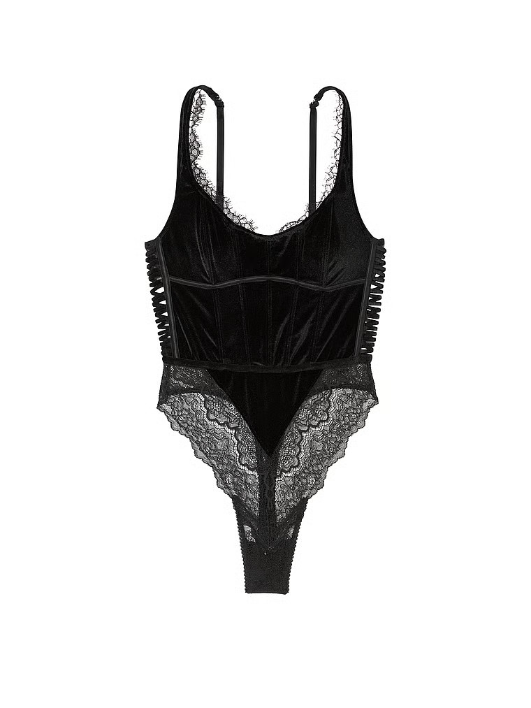 Wicked Velvet Unlined Vintage Lace Corset Teddy | Victoria's Secret (US / CA )