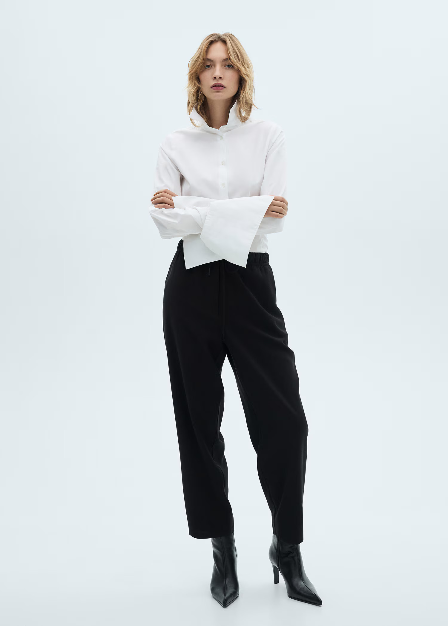 Drawstring jogger trousers - Women | MANGO United Kingdom | MANGO (UK)