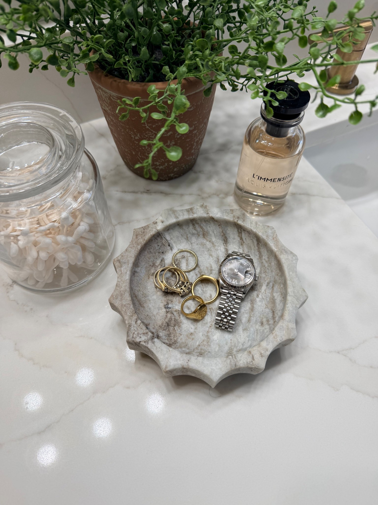 The cutest marble dish for my jewelry. Also perfect for the nightstand. It’s $18!

#LTKHome