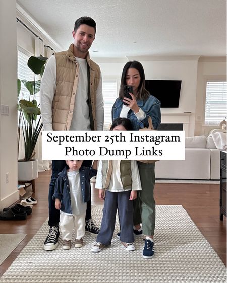 September 25th Instagram photo dump links. Mike is wearing a lot of old  Gap pieces  and  kids are in a bunch of Zara. Tried to link the rest. Linked my beige bag but mine is the larger version which is no longer available. 

#LTKfamily #LTKkids