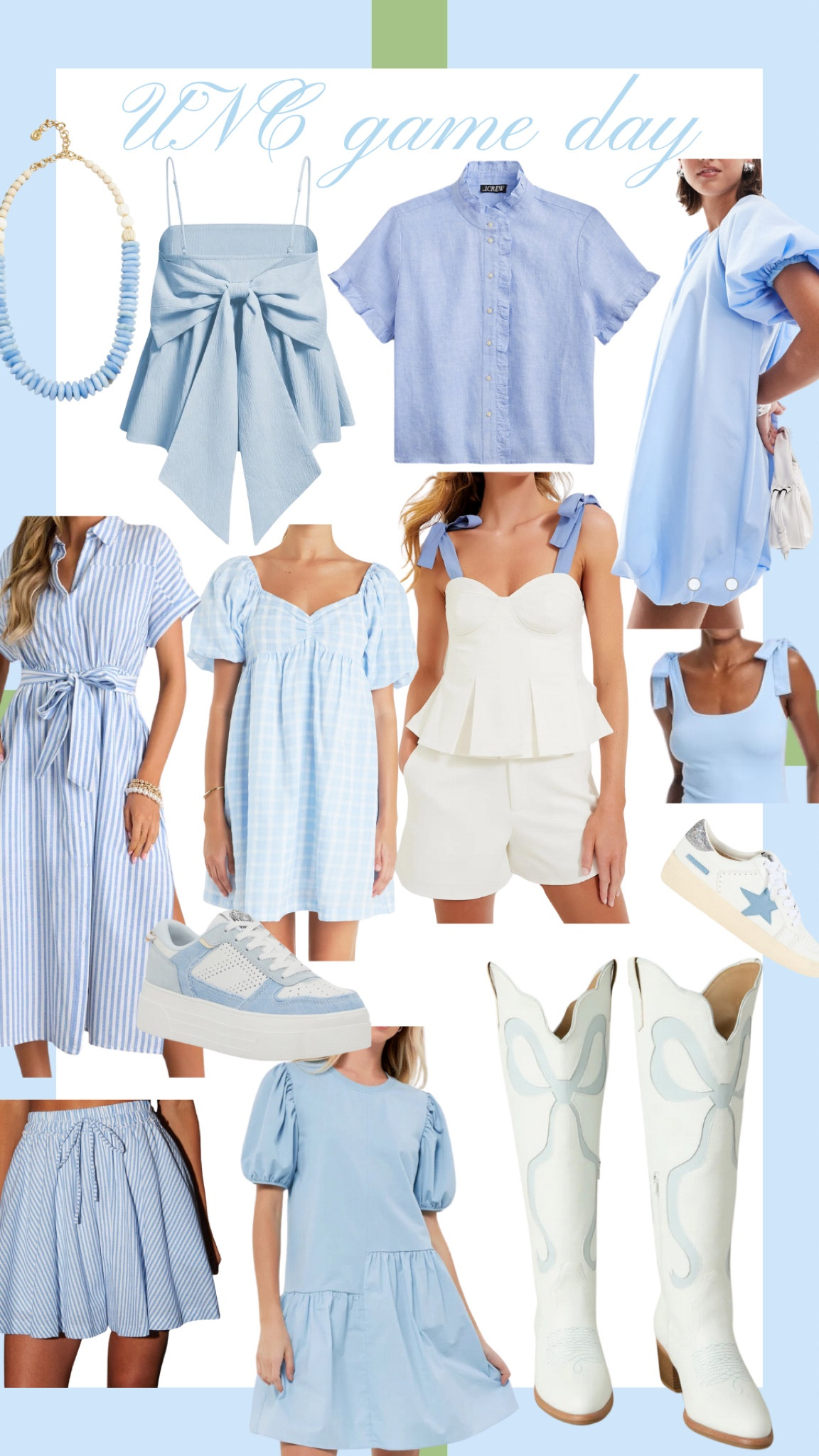 UNC game day fits light blue game day Carolina game 

#LTKSeasonal #LTKU