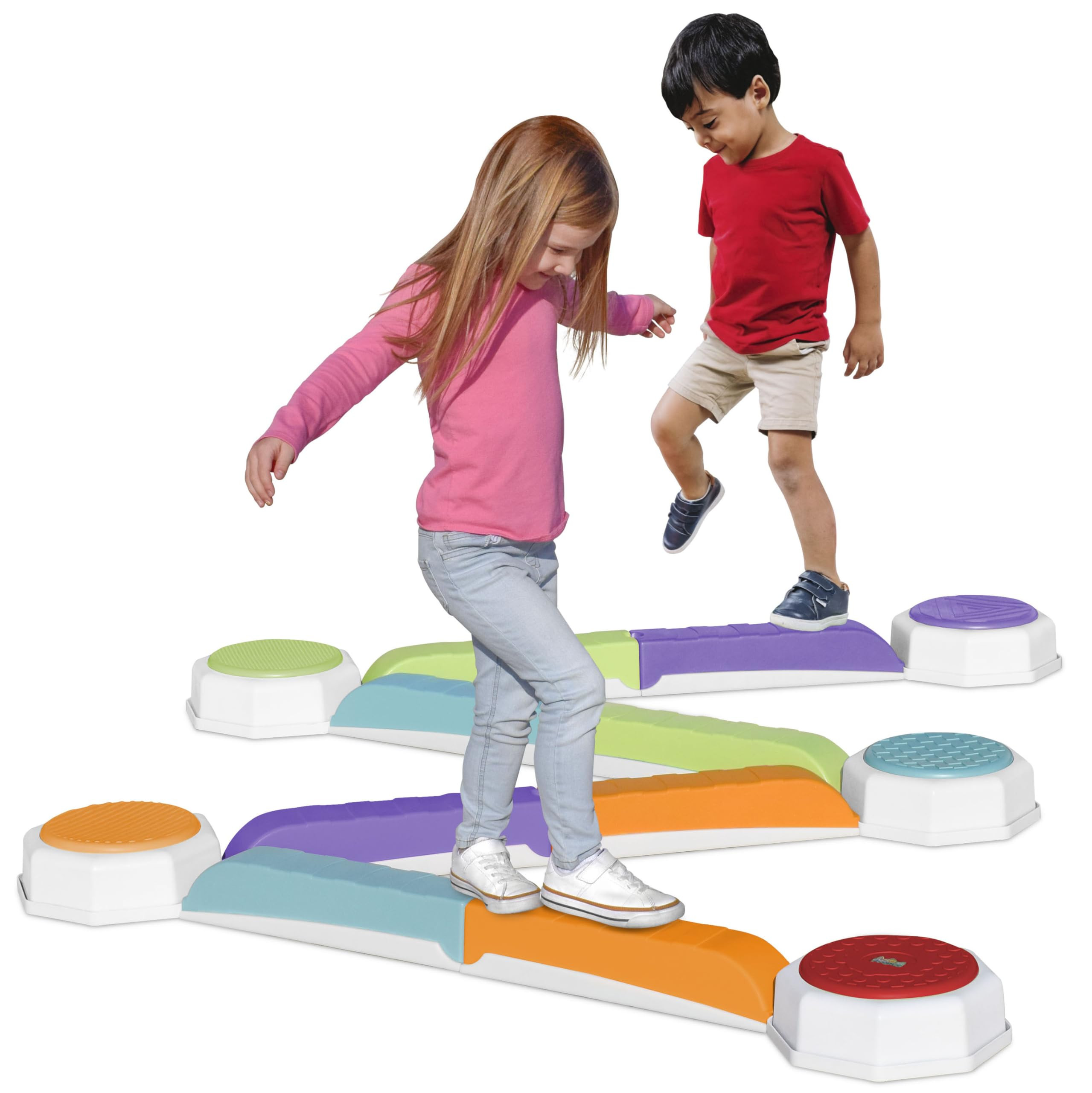 Balance Beam and Toddler Stepping Stones for Kids 13 Pieces, Jumping Stepping Stones Balance Beam... | Amazon (US)