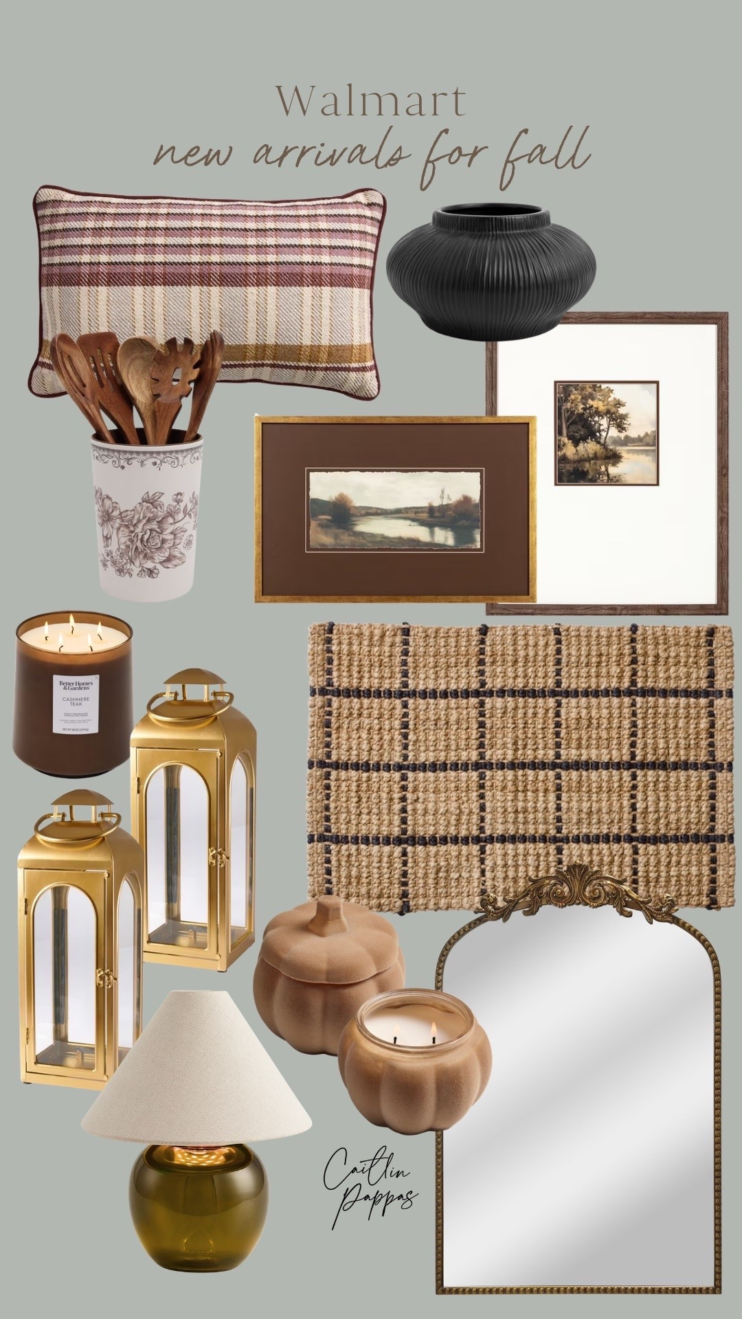 New arrivals for fall from Walmart 🤍 The prettiest finds for an affordable home refresh this season. I love this checker door mat, these gold lanterns, and the pretty wall art. I can’t believe these are Walmart finds!

#LTKHome #LTKSeasonal