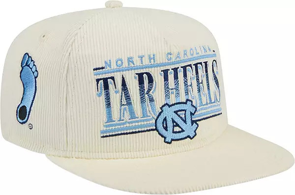 New Era Men's North Carolina Tar Heels White Corduroy Golfer Adjustable Hat | Dick's Sporting Goods