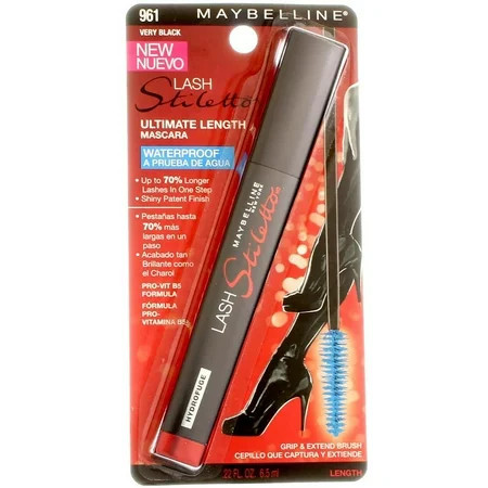 Maybelline New York Lash Stiletto Ultimate Length Waterproof Mascara Very Black [961] 0.22 oz | Walmart (US)