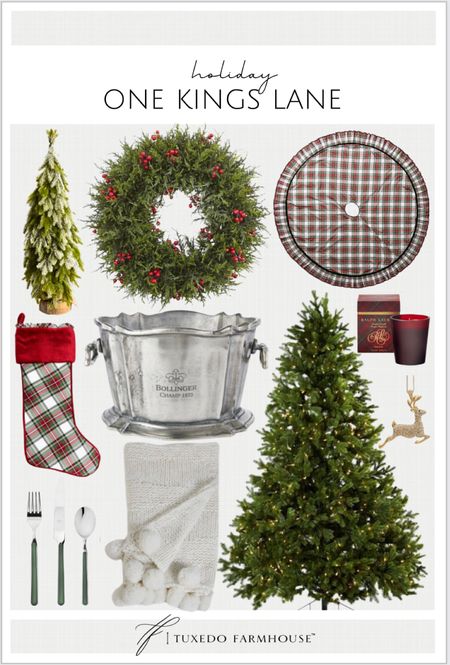 Holiday decor at One Kings Lane

Christmas tree, tree skirt, plaid, wreath, stocking, blanket, gift guide, silverware, kitchen, living room, home decor, winter 

#LTKHoliday #LTKSeasonal #LTKhome