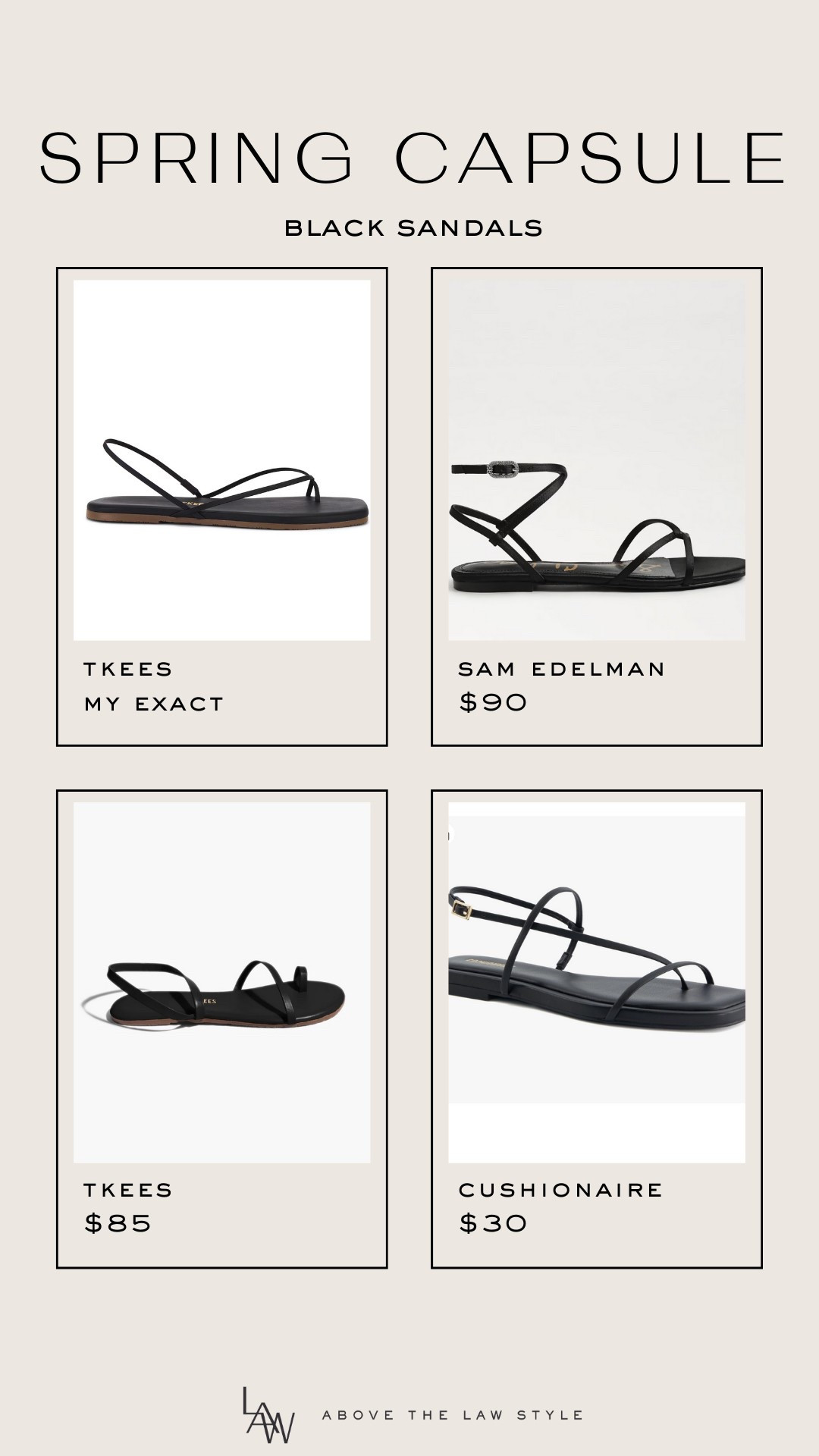 Spring Capsule: Black Sandals

#LTKFindsUnder50 #LTKShoeCrush #LTKFindsUnder100