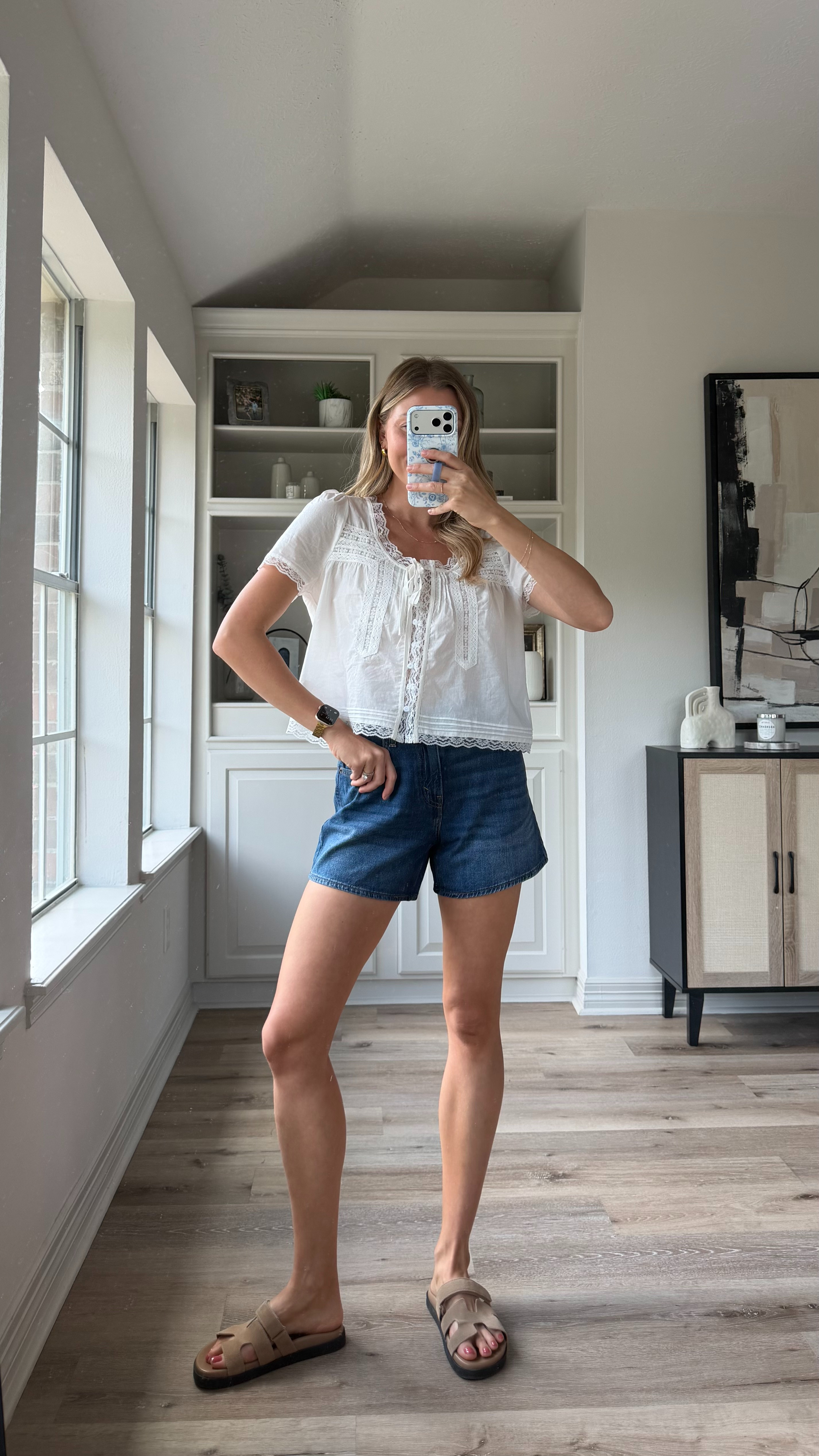 Cute, casual summer mom ootd | S in top, 26 shorts
 

 #LTKootd