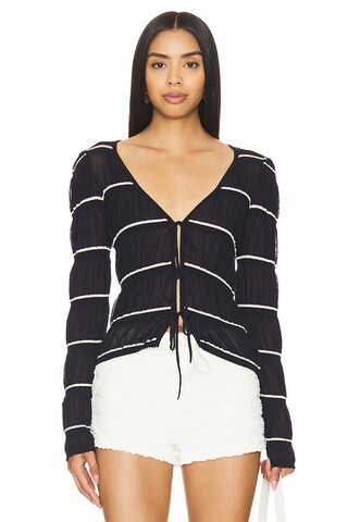 Lovers and Friends Tanya Cardigan in Ivory & Navy from Revolve.com | Revolve Clothing (Global)