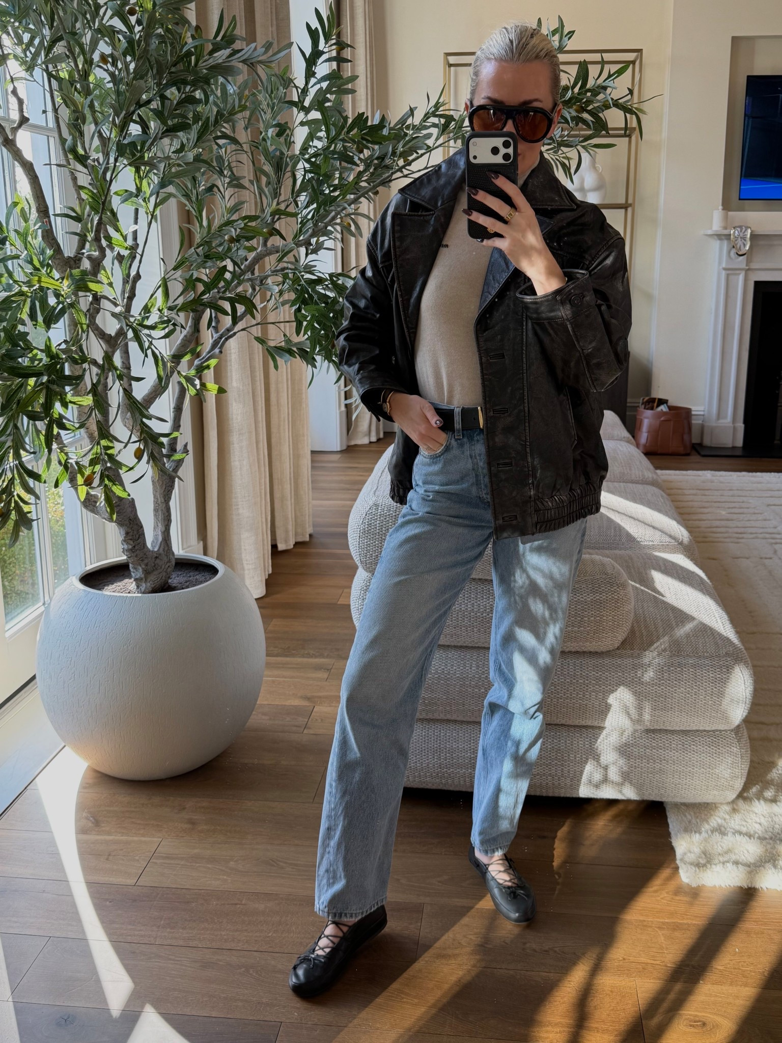 Sunny Sundays 

Wearing size Small in mango jacket
Miu Miu ballet flats run large to size go down full sizee

#LTKspring #LTKuk #LTKluxury