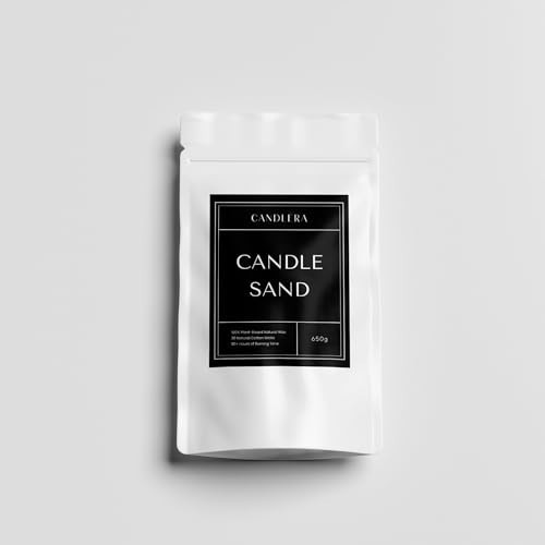 Candlera Pearled Candle Sand - 650g / 23 oz +30 Cotton Wicks, Unscented, Non-Toxic Luxury Candle Powder, Long-Lasting 80+ Hours, Eco-Friendly, Refillable White Candle with 30 Wicks Included | Amazon (US)