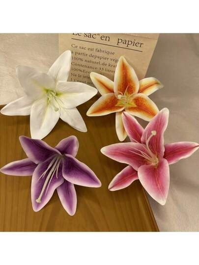 1pc Elegant Lily Fairy Realistic 3D Flower Hair Clip, Unique Floral Hair Claw Atmosphere Hair Accessory For Women, Claw Clips, Hair Claws, Clips For Hair, Hair Slide, Hair Barrettes | SHEIN