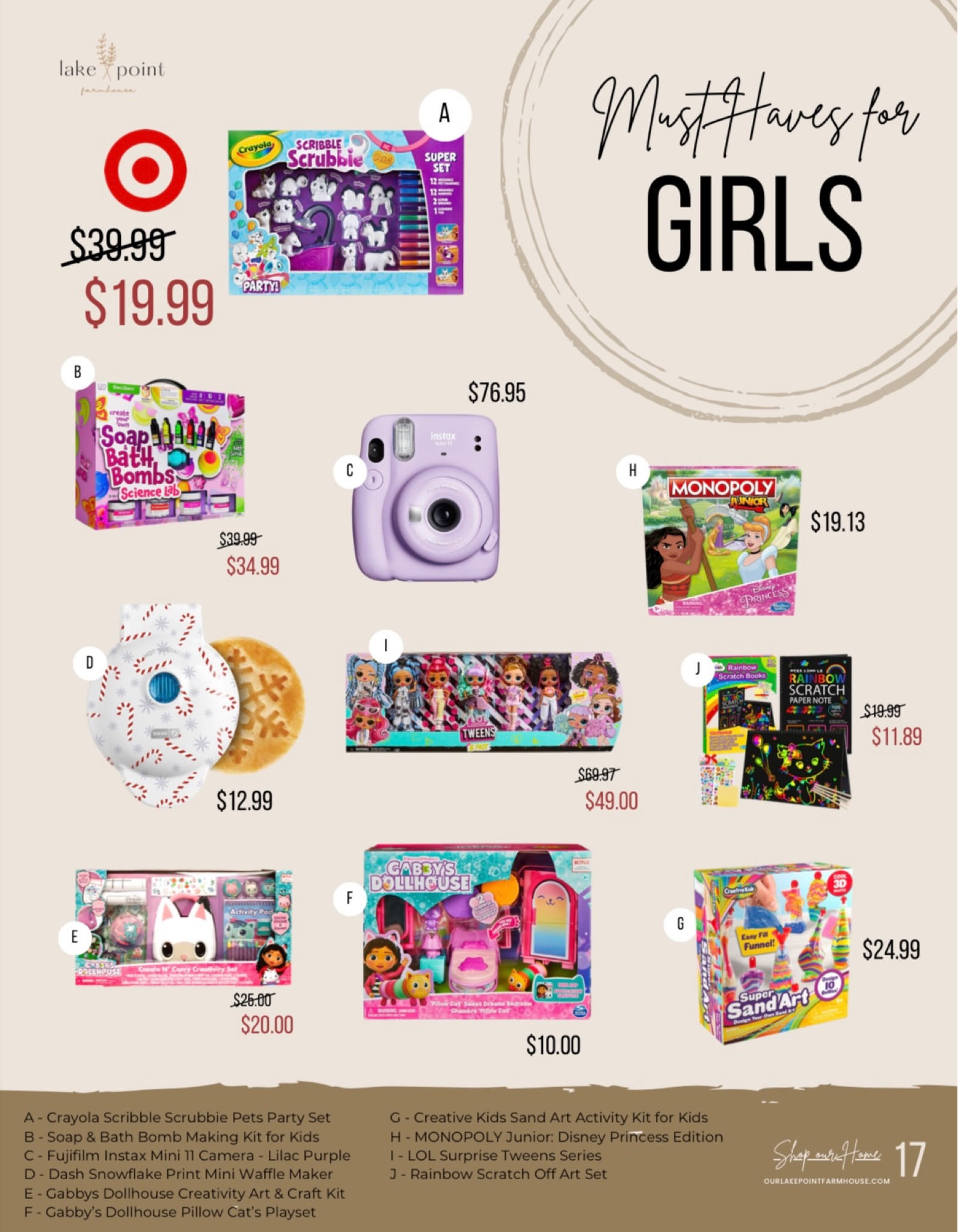 17 | Must Haves for Girls

Welcome to Our Lake Point Farmhouse’s Holiday Gift Guide! Here you can find the best sales and holiday gift finds this year! 

Must haves for your girls on your list!

#LTKGiftGuide #LTKkids #LTKCyberweek