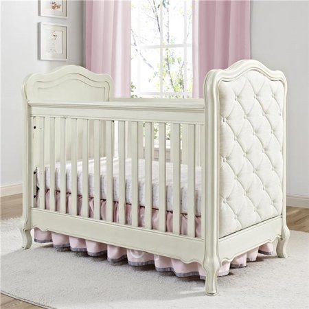 Baby Relax BR1414B2 46 x 58 x 32.88 in. 3-in-1 Upholstered Convertible Crib, Antique White | Walmart (US)