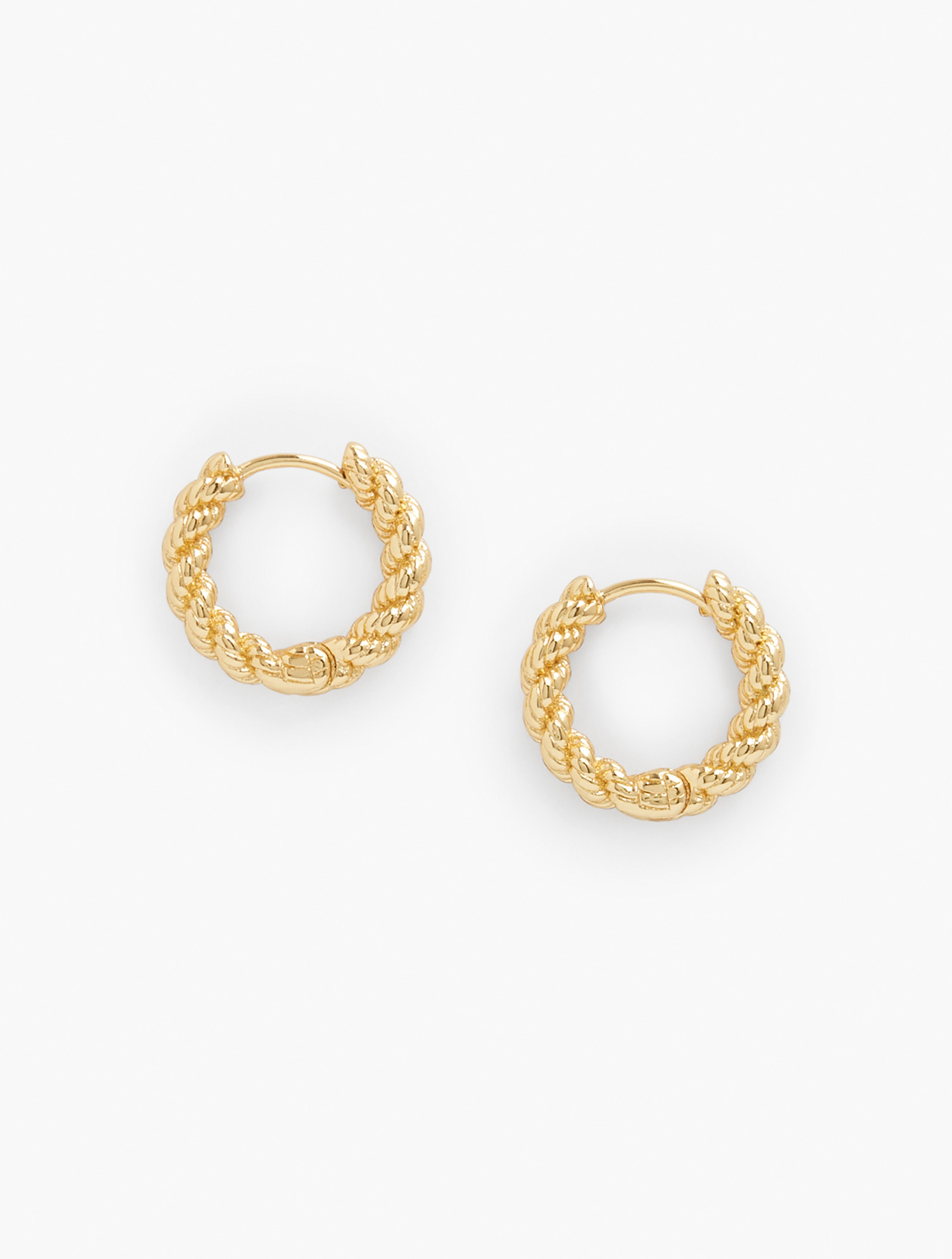 Braid Hoop Earrings - Gold - 001 Talbots | Talbots