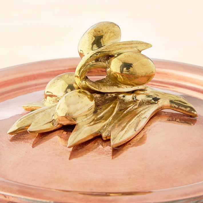 Ruffoni Historia Hammered Copper Stock Pot with Olive Knob, 3 1/2-Qt. | Williams Sonoma | Williams-Sonoma