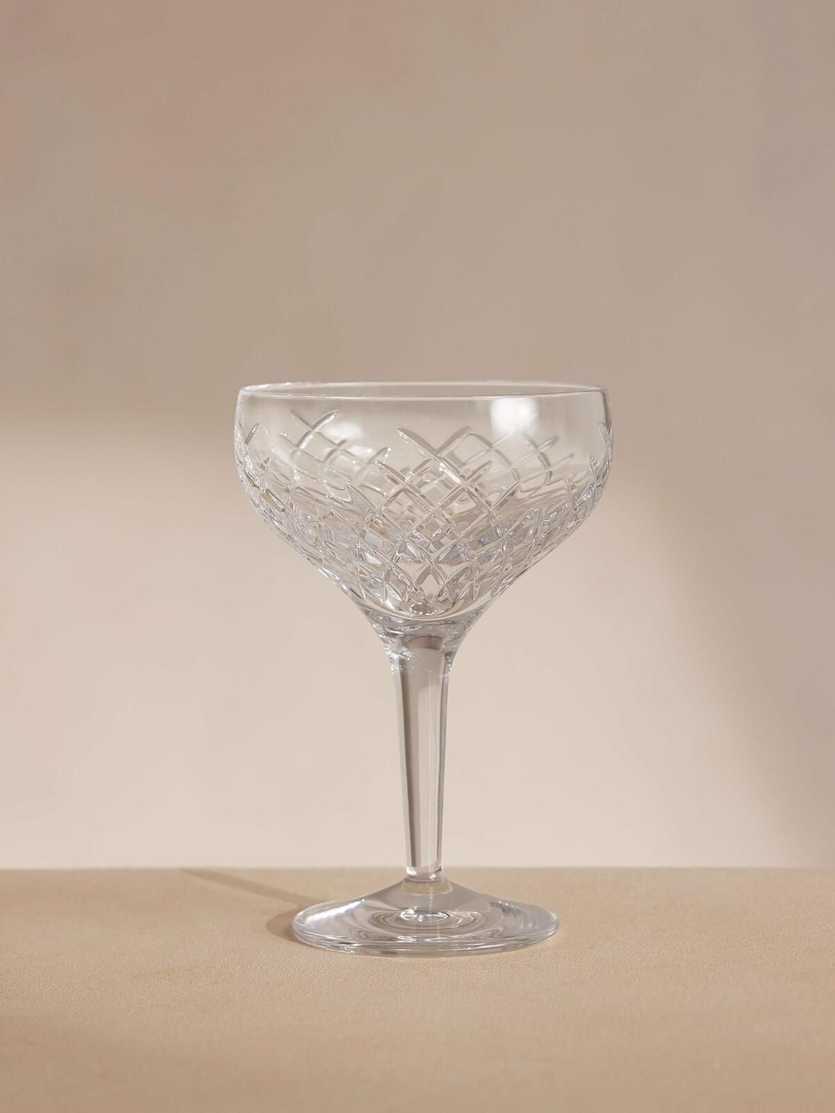 Barwell Cut Crystal Champagne Coupe, Set of Four | Soho Home Ltd