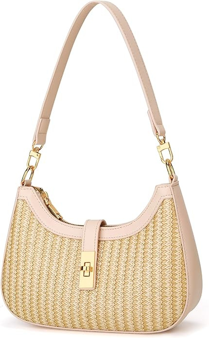 KKXIU Shoulder Bag for Women Cute Hobo Handbag and Vegan Leather Retro Small Clutch Purse with Zi... | Amazon (US)