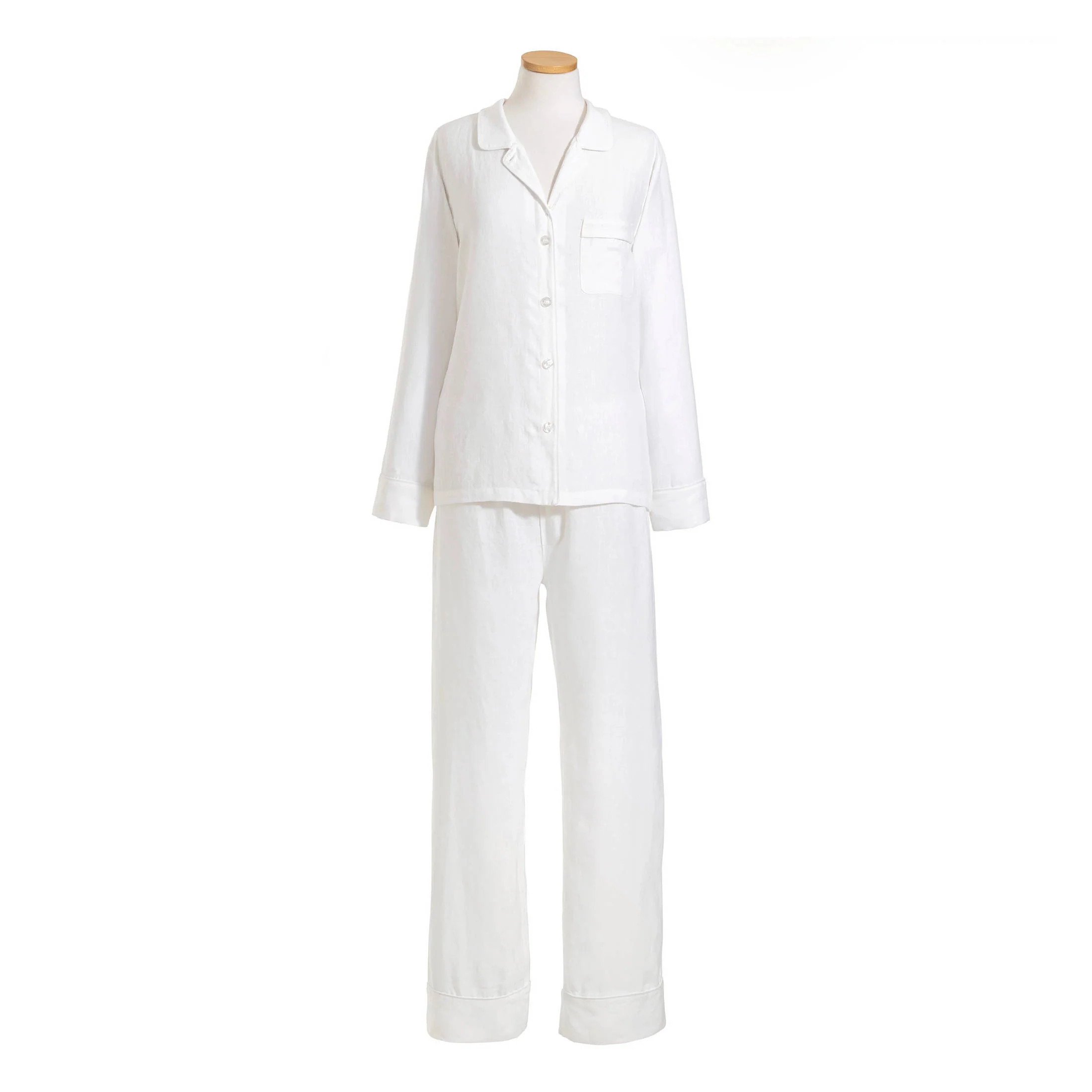 Lush Linen White Pajama - Medium | Annie Selke