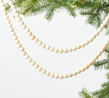 Wood Beaded Garland | Pottery Barn | Pottery Barn (US)