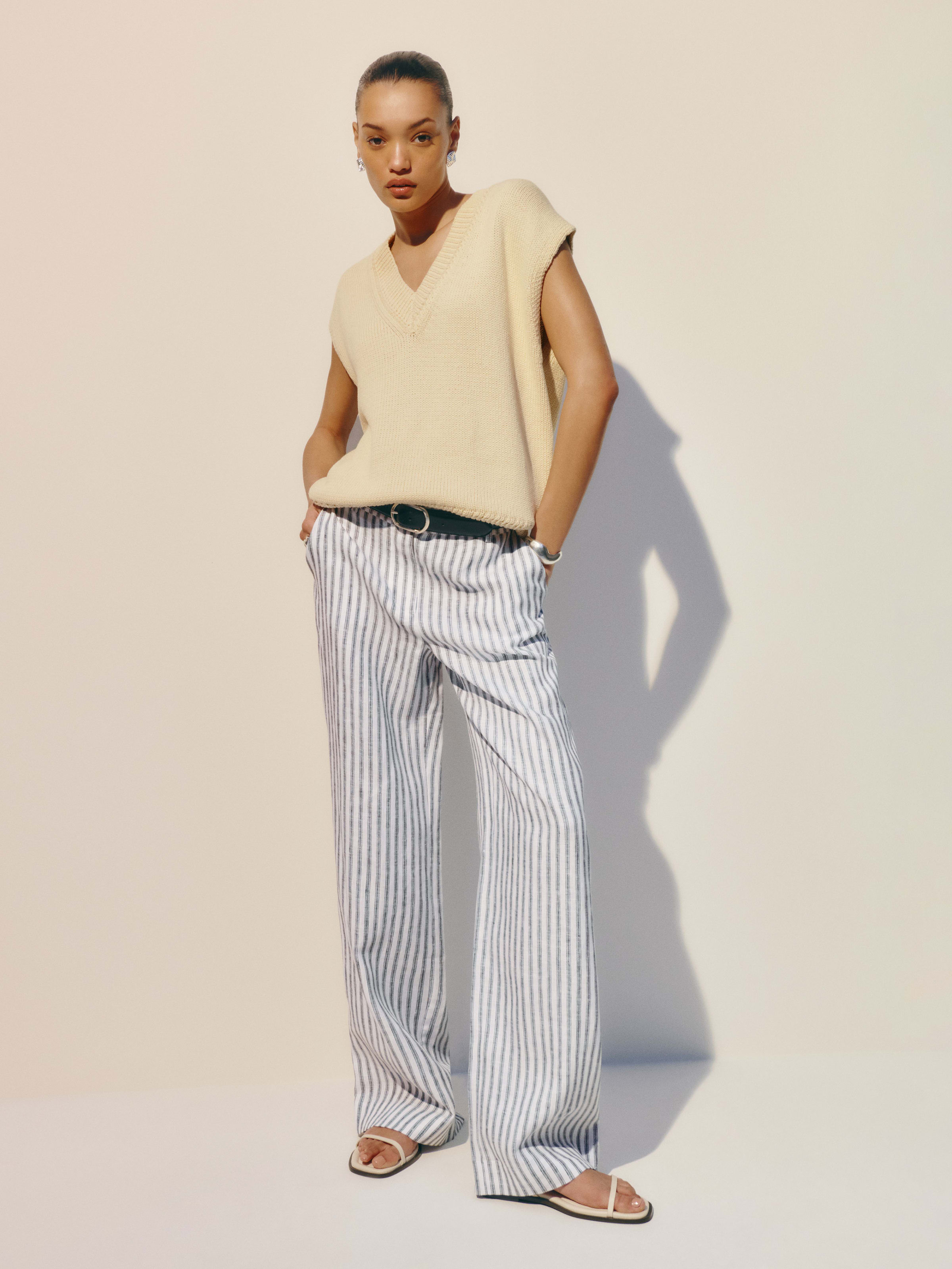 Carter Linen Mid Rise Pant | Reformation (Global)