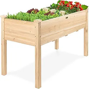 Best Choice Products 48x24x30in Raised Garden Bed, Elevated Wood Planter Box Stand for Backyard, ... | Amazon (US)