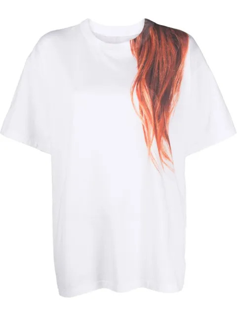 MM6 Maison Margiela graphic-print T-shirt - Farfetch | Farfetch Global