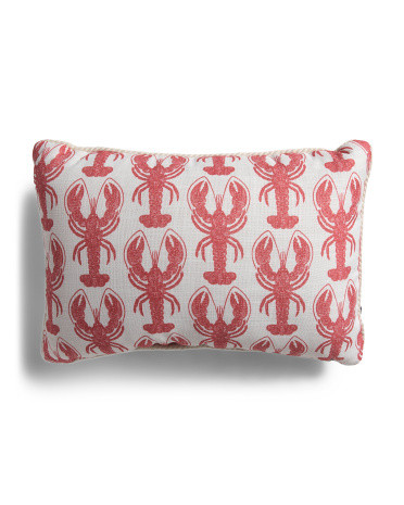 14z20 Indoor Outdoor Dentone Lobster Oblong Pillow | TJ Maxx