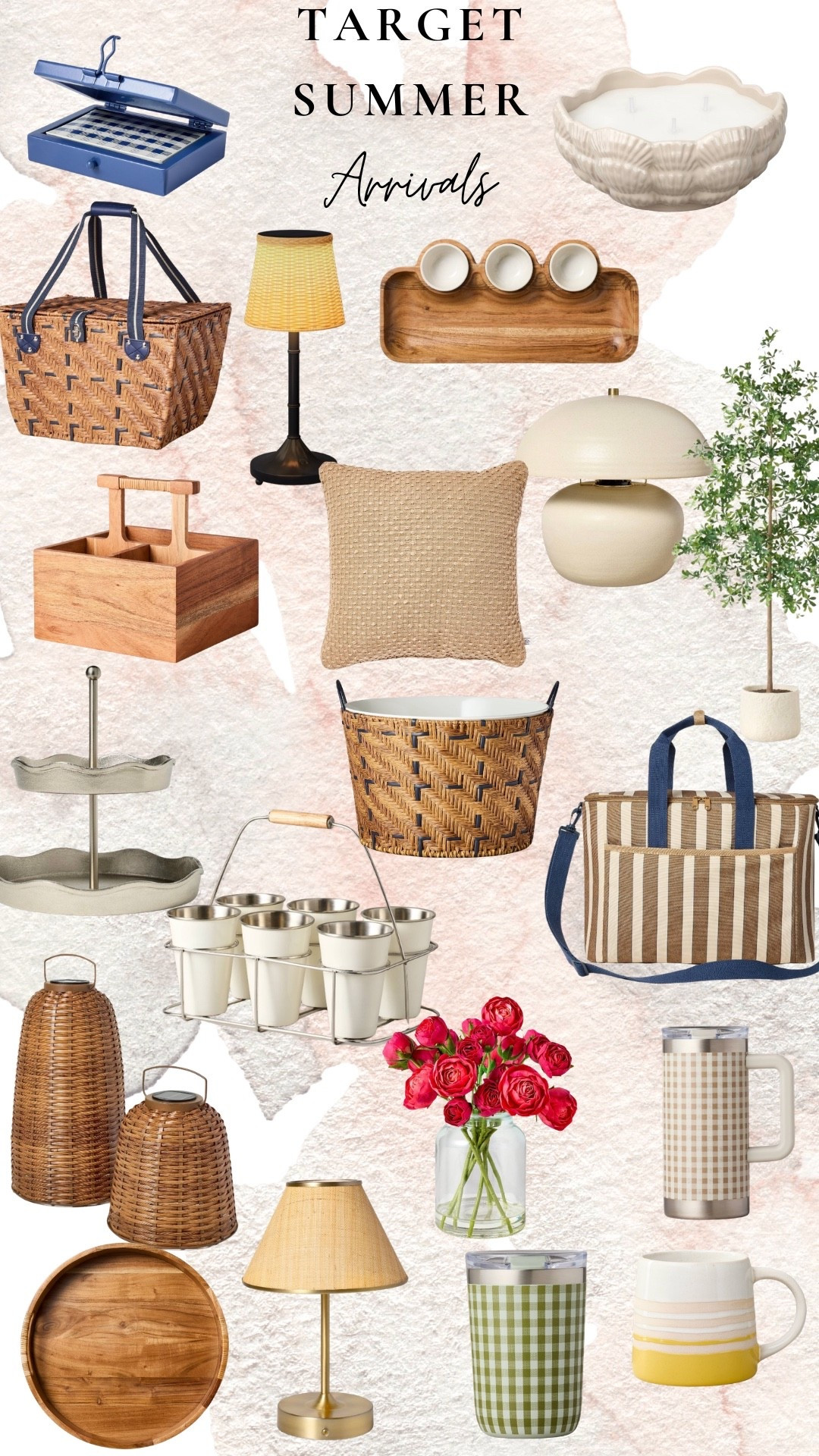 @Target  my top picks for Target’s newest summer drop!

Summer is calling and Target just answered. These new arrivals are giving full New England summer house energy, and I am completely obsessed with every single piece.

Whether you are hosting a backyard dinner, setting up your patio for the season, or just want your home to feel like a summer escape, these finds do all the heavy lifting. The wooden caddy, the tiered tray, the rattan ice bucket, that little table lamp with the rattan shade… every single piece works together and works on its own.

Target summer decor 2026, Studio McGee Target collection, Hearth and Hand Magnolia summer, Target home finds, New England summer entertaining, coastal summer decor, outdoor summer entertaining ideas, rattan home decor, woven summer accessories, patio decor Target, Target picnic basket, summer table decor, backyard entertaining aesthetic, organic modern summer home, neutral summer home decor, Target Studio McGee 2026, affordable summer home decor, summer hosting essentials, LTK home summer, Connecticut summer home style​​​​​​​​​​​​​​​​

#LTKHome #LTKSeasonal #LTKSaleAlert #TargetHome #TargetSummer #StudioMcGee #HearthAndHand

#LTKSeasonal #LTKHome