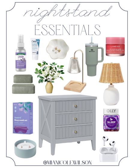 Nightstand essentials, just add your favorite book! This candle warmer from Amazon is so cool! Nighttime routine, nightstand, bedside table, bedside essentials, aromatherapy, sleeping mask, studio McGee, Stanley cup 

#LTKunder50 #LTKstyletip #LTKhome