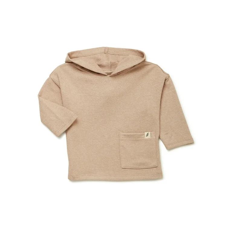 Easy Peasy Baby Long Sleeve Solid Hacci Hoodie, Sizes 0/3M-24M | Walmart (US)