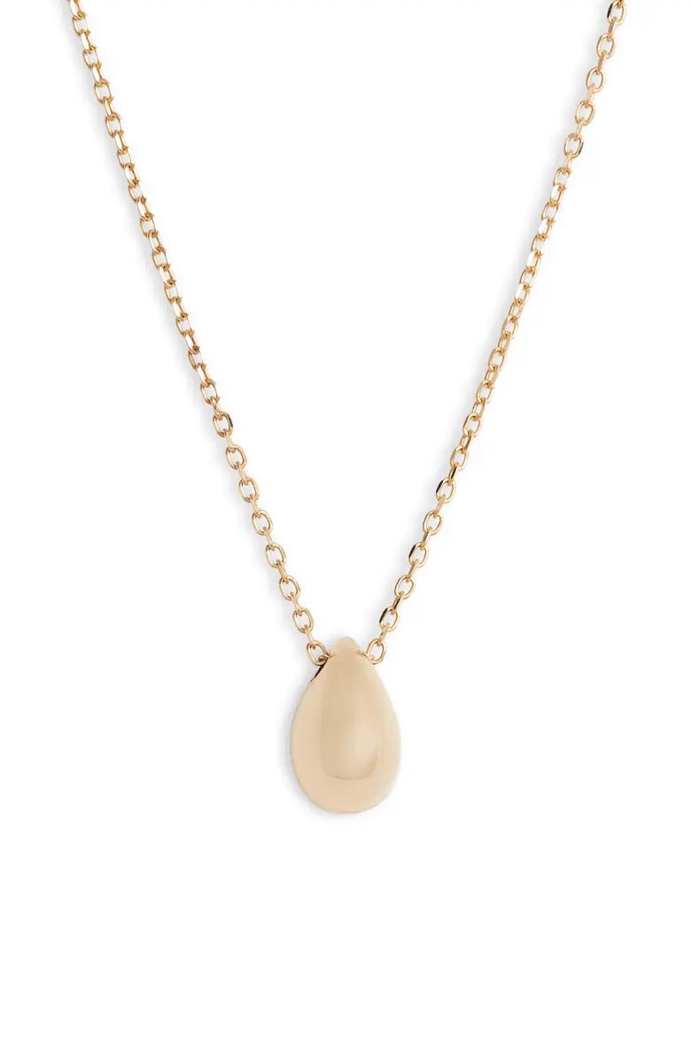 14K Gold Pear Pendant Necklace | Nordstrom