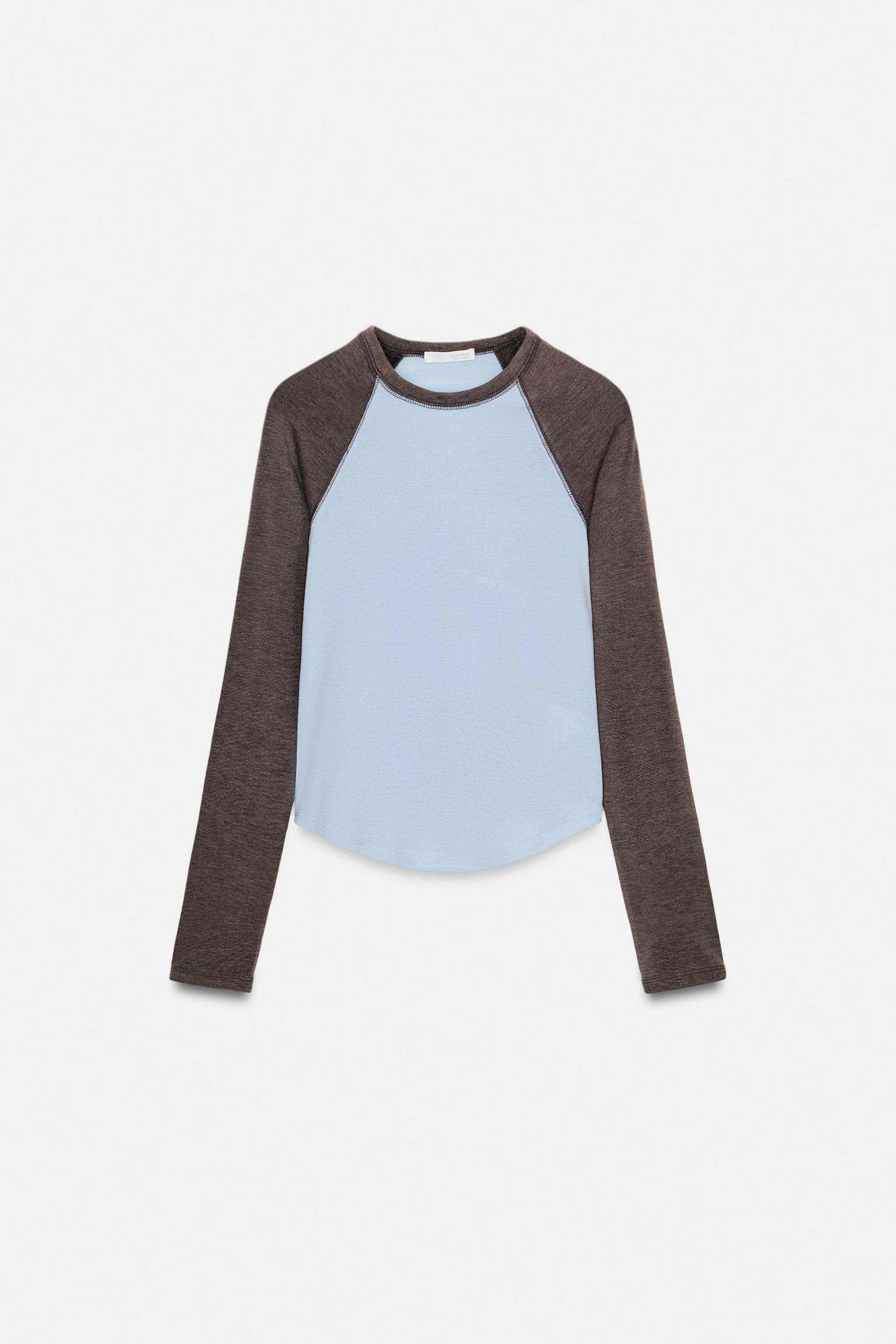 CONTRAST RAGLAN T-SHIRT | Zara US