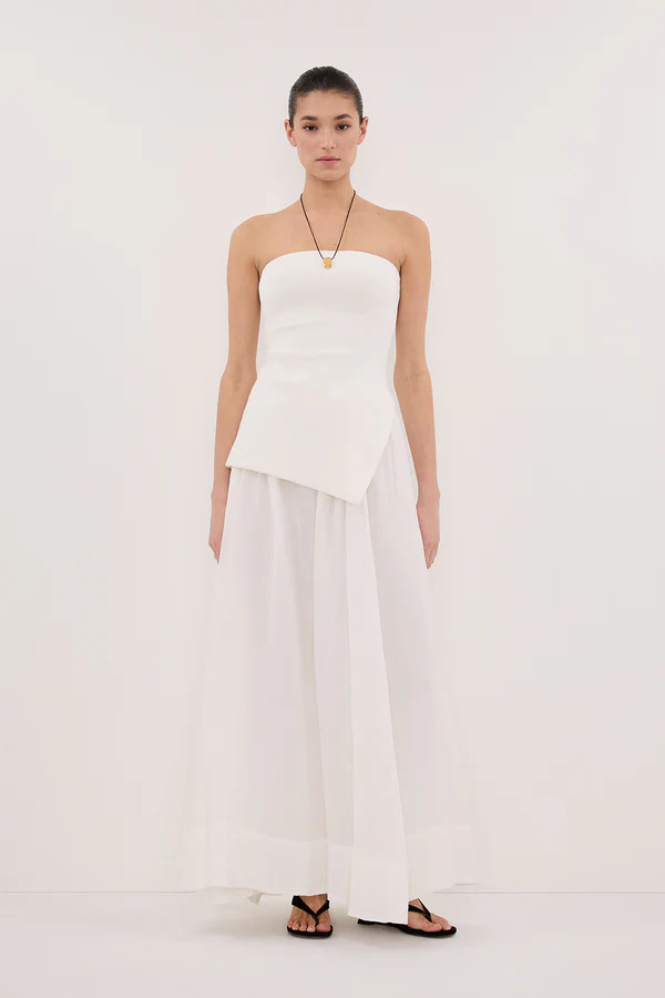 LAYNE WHITE RAMIE MAXI SKIRT | DISSH