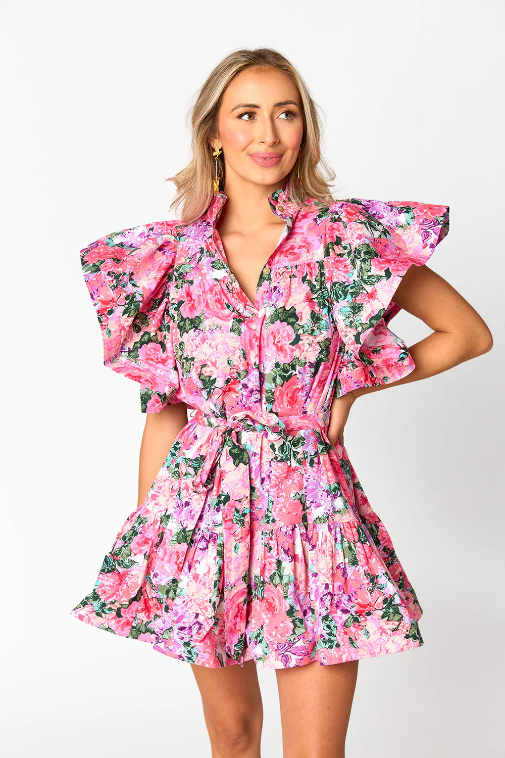 BuddyLove | Abbey Belted Mini Dress | Royalty | BuddyLove