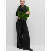 M&S Collection Women's Lyocell™ Blend Wide Palazzo Leg Jeans - 14REG - Light Indigo, Grey,Black,Dark Indigo,Light Indigo | Marks & Spencer (UK)